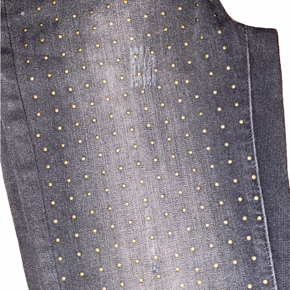 RACHEL ROY COLLECTION Studded Raw Hem Skinny Jeans - Picture 4 of 9